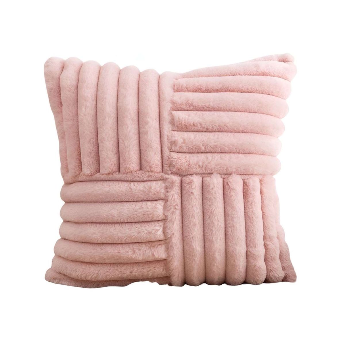 GENERICO - PACK DE 4 FUNDAS PELUDA EMPALMADA ROSA