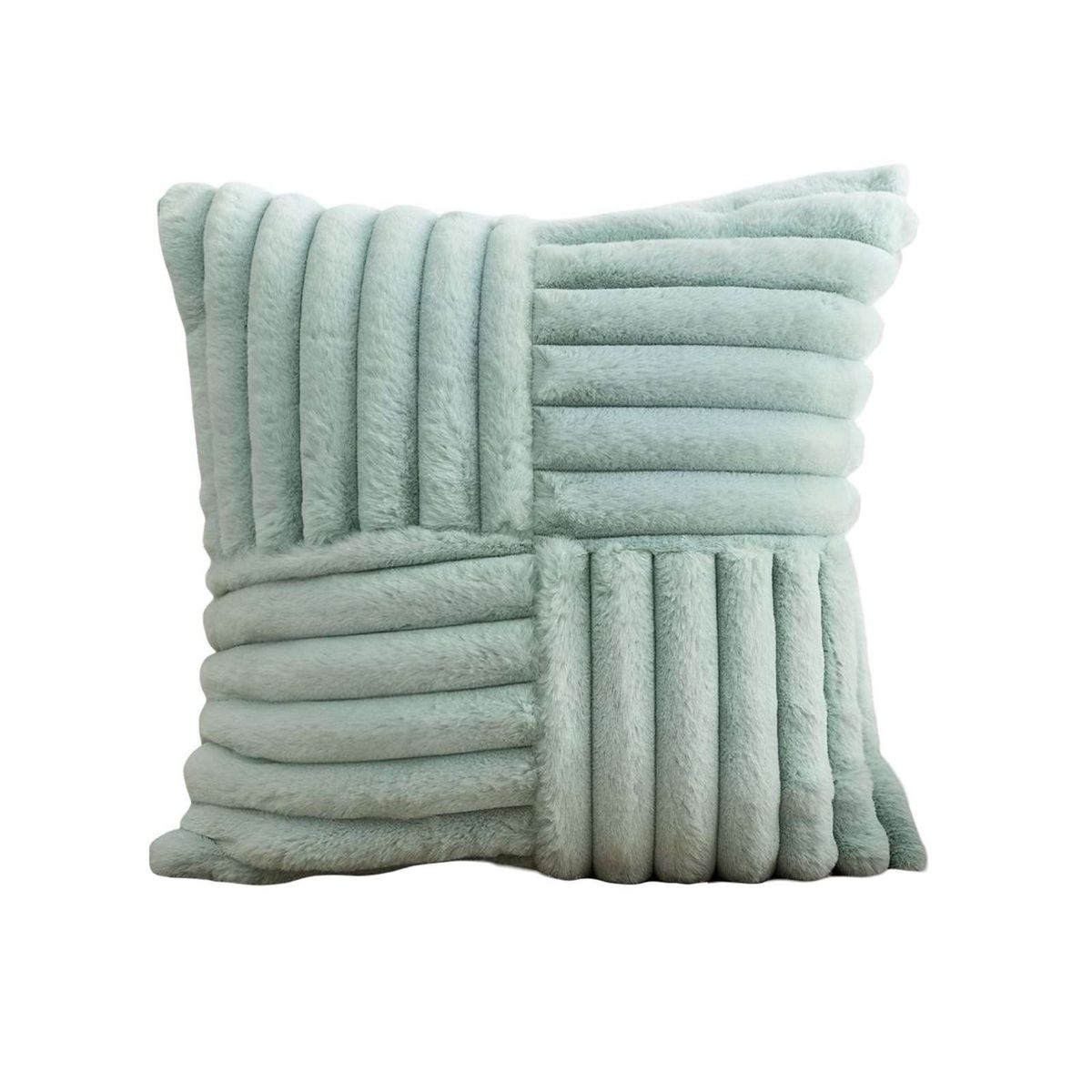 GENERICO - PACK DE 4 FUNDAS PELUDA EMPALMADA CELESTE