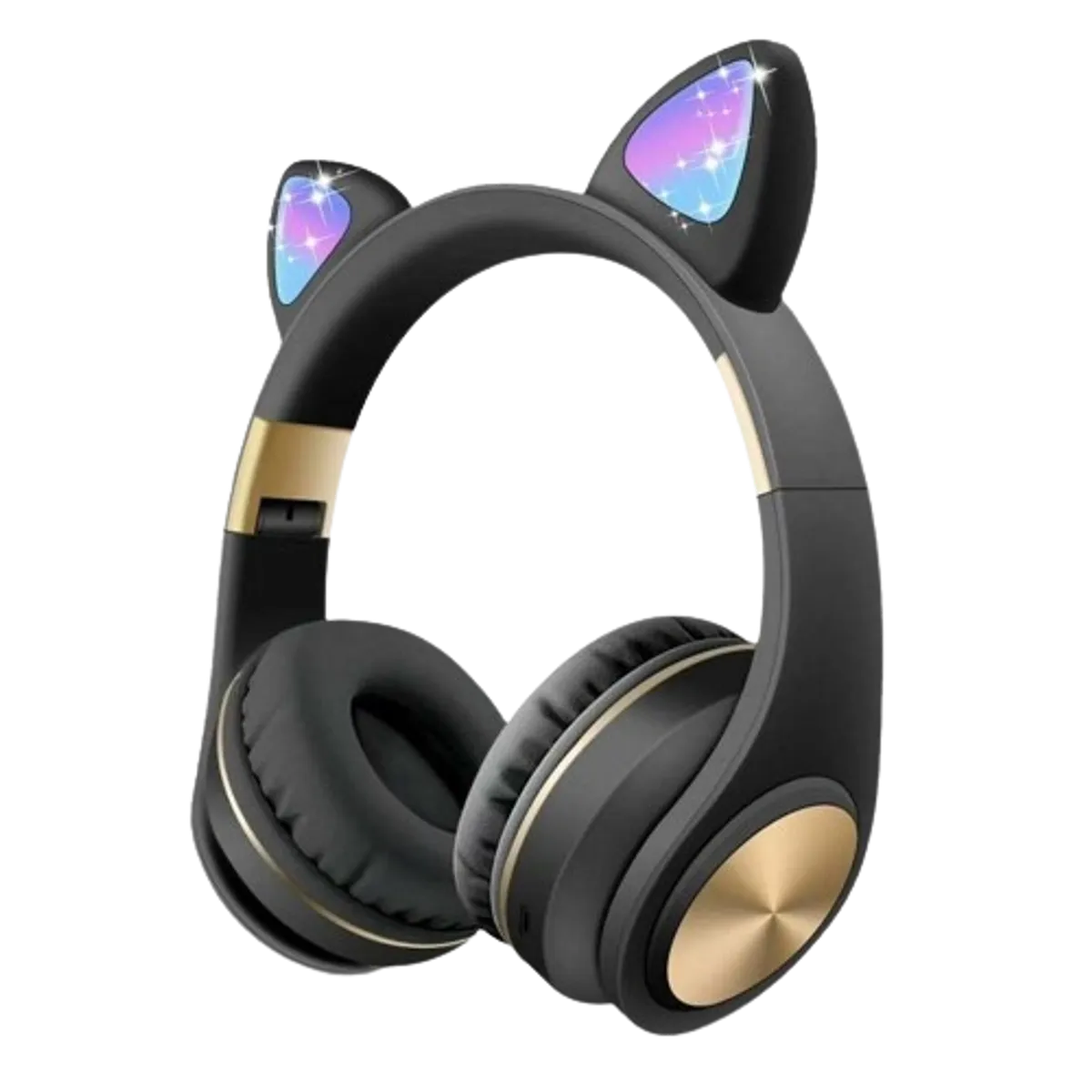 COMPRAPO - Audífonos Inalámbricos BT Calidad Premium M1 Cat Orejas de Gato Negro