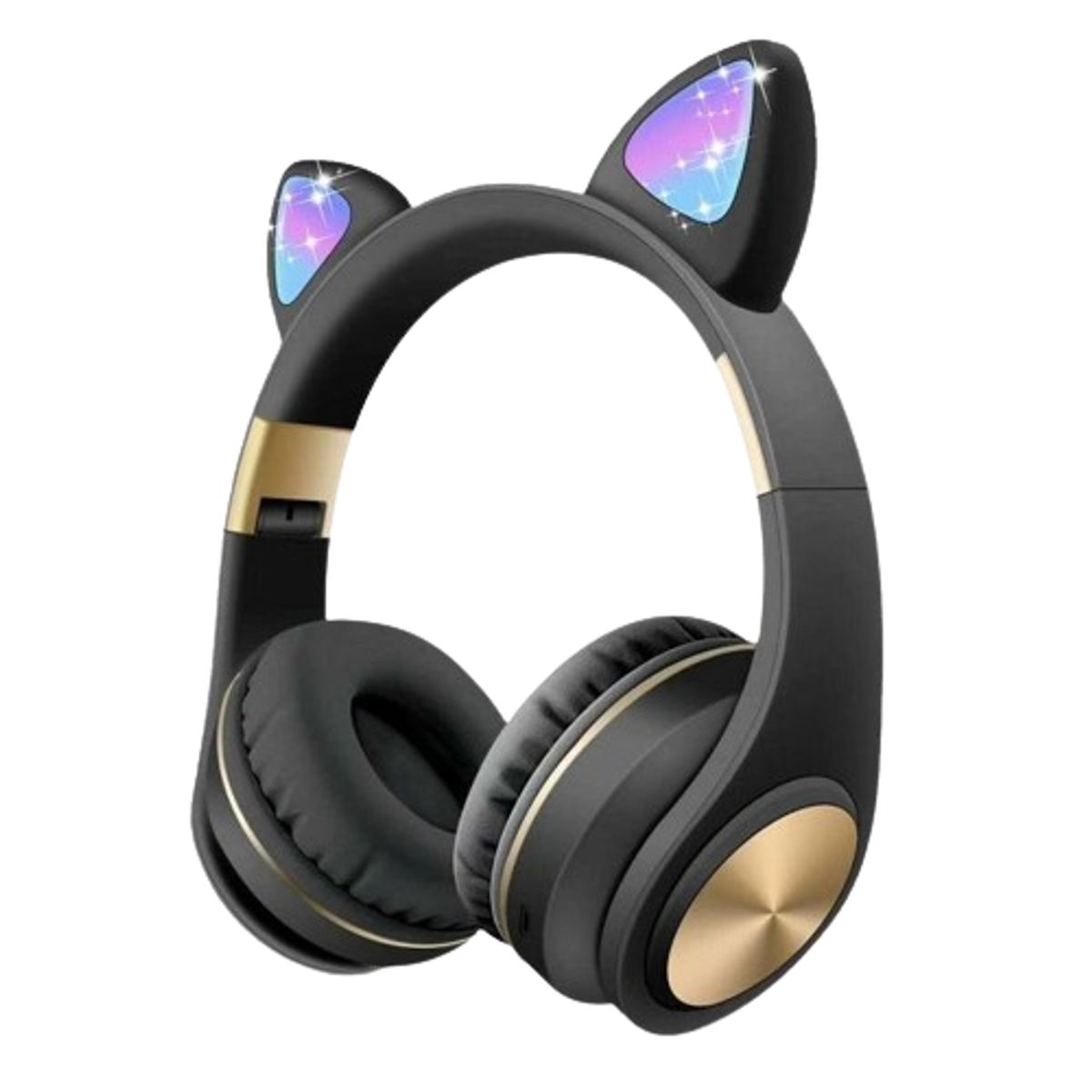 COMPRAPO - Audífonos Inalámbricos BT Calidad Premium M1 Cat Orejas de Gato Negro