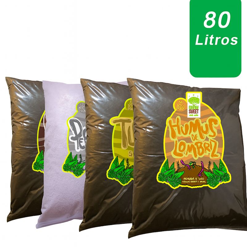 GROW SWEET - Pack Sustratos Orgánicos Completos 80L