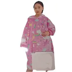 EVERSO - Poleron Sherpa Para Niñas Invierno Reversible Suave ARCOIRIS