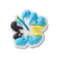CROCS - Jibbitz Flor Hibisco Colorido Celeste