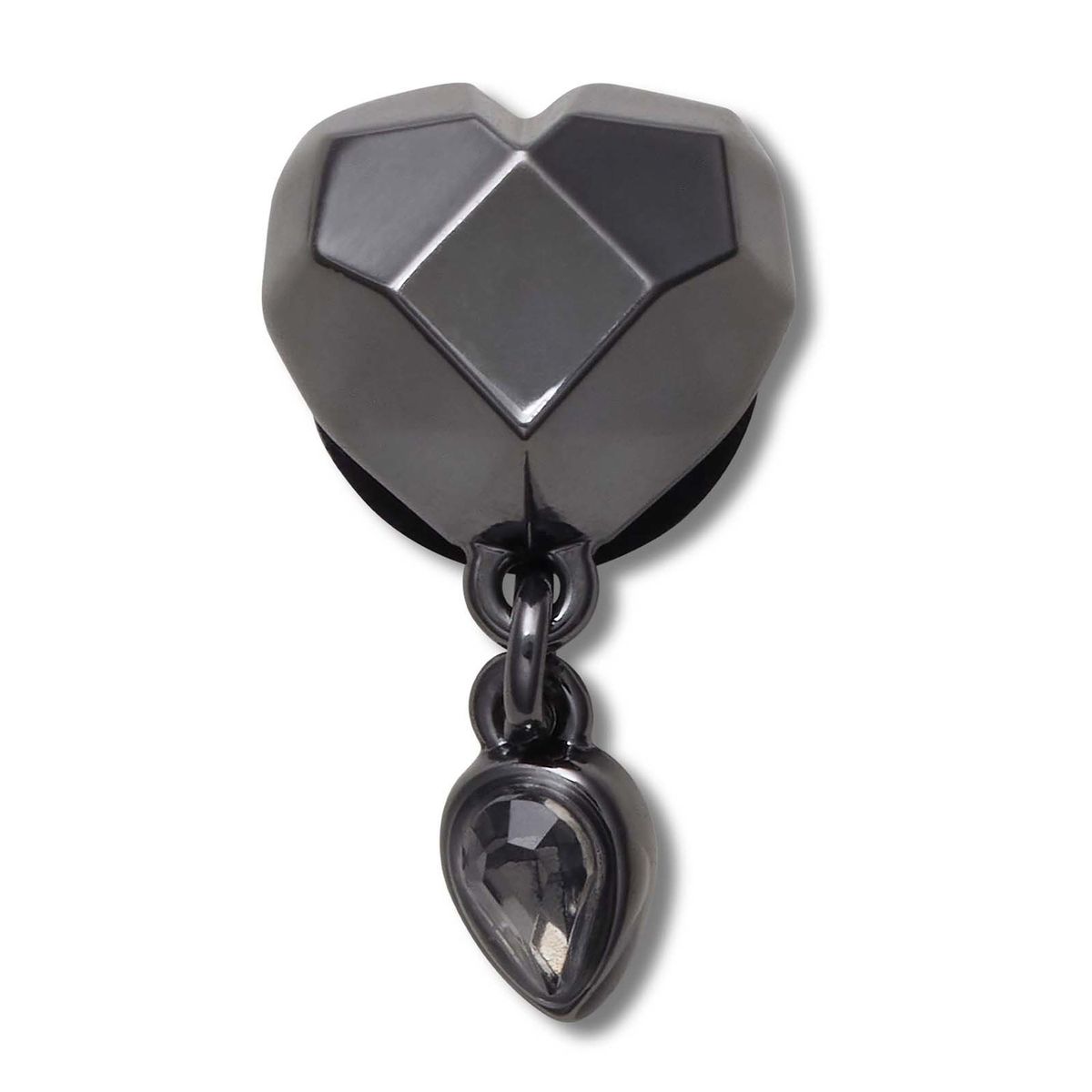 CROCS - Jibbitz Crocs Corazón Gunmetal Punk Negro CROCS