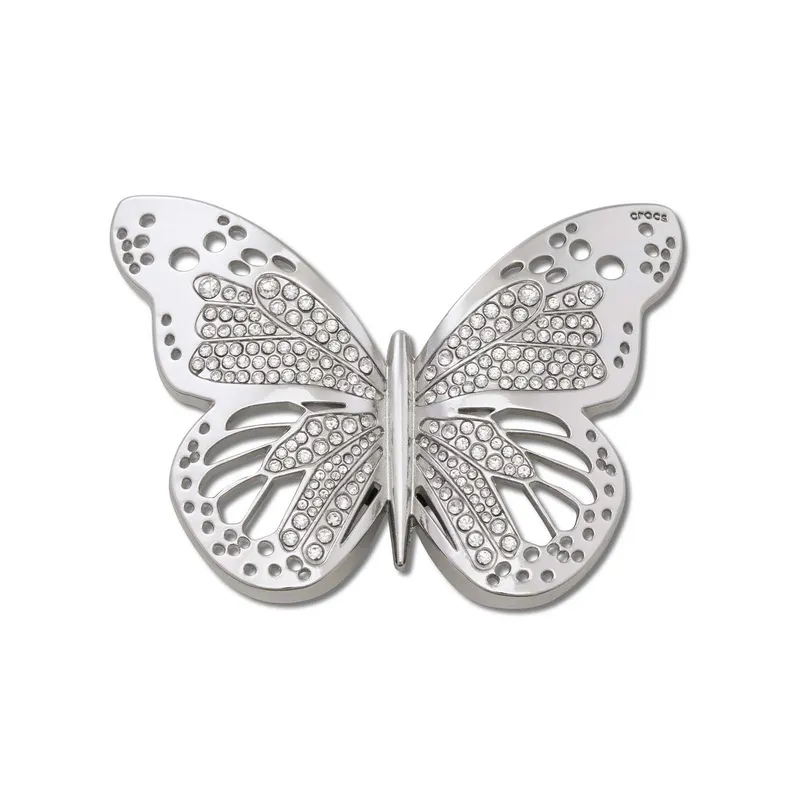 CROCS - Jibbitz Crocs Mariposa Plateada Plateado CROCS