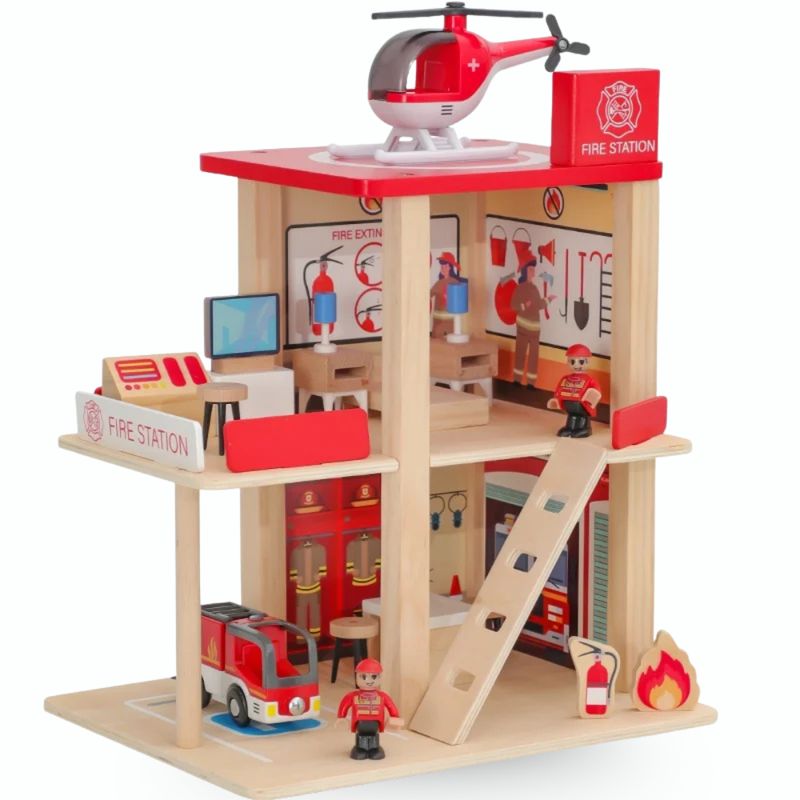 ABC - Estación de Bomberos de Madera  Juguete Educativo Montessori