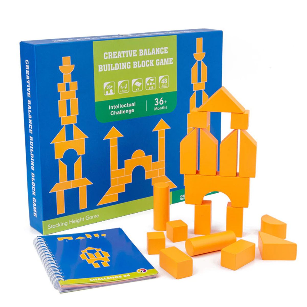 ABC - Juego de Bloques de Equilibrio Creativo – 48 Piezas