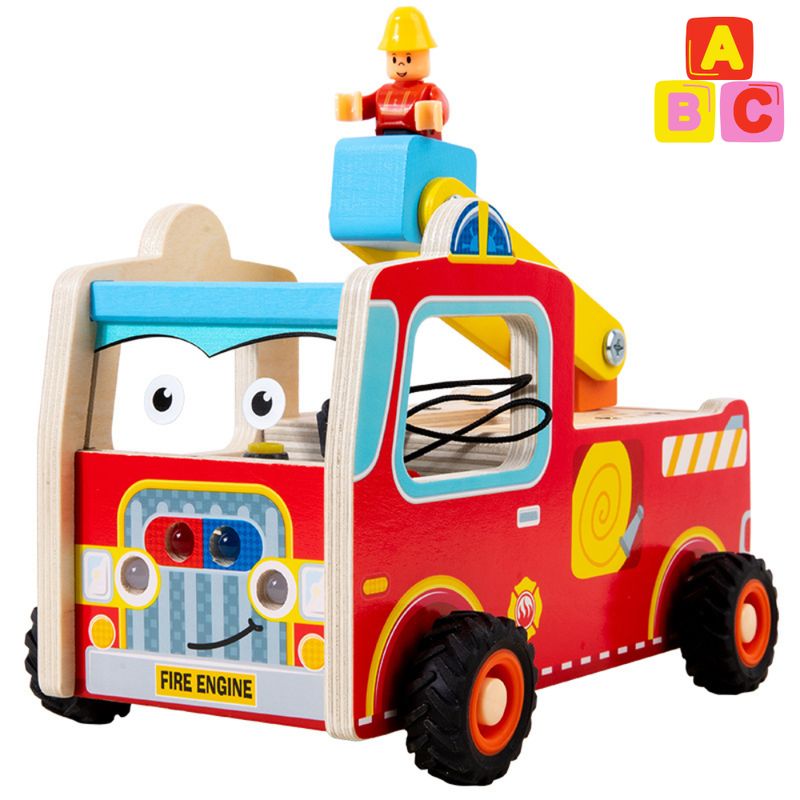ABC - Camión de Bomberos de Madera Montessori