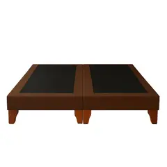 GENERICO - Base De Cama 2 Plazas Cafe Oscuro