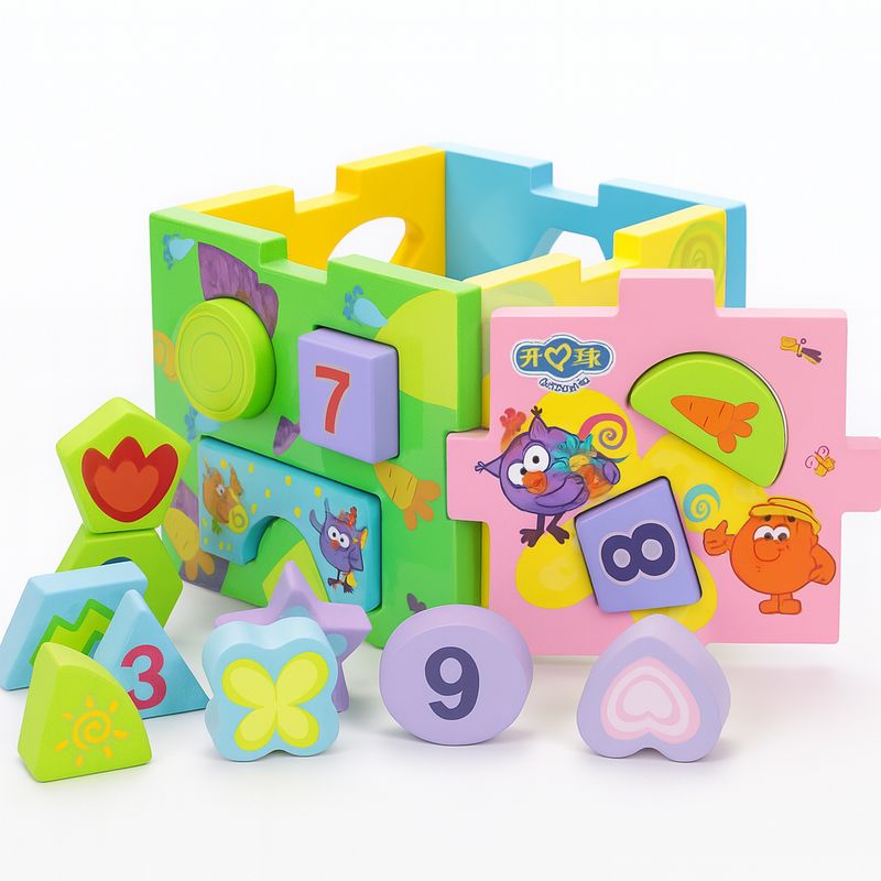 ABC - Cubo Clasificador de Figuras  Juguete Educativo Montessori