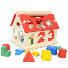 ABC - Casita Clasificadora de Figuras y Números Madera Educativo