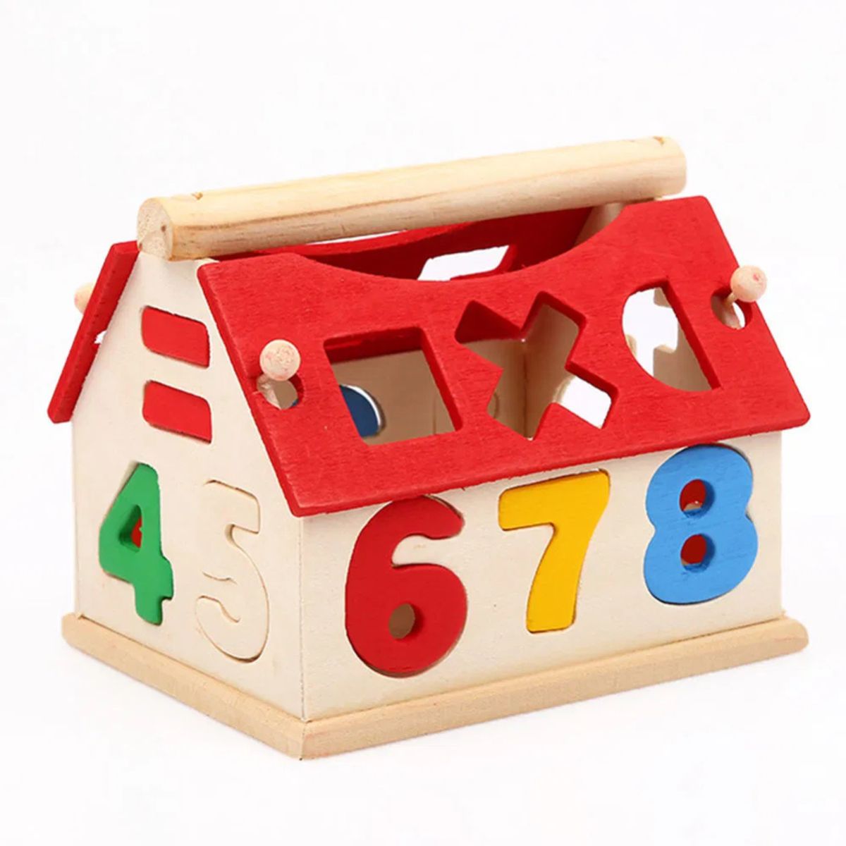 ABC - Casita Clasificadora de Figuras y Números Madera Educativo