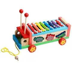ABC - Camión Xilófono de Madera 3 en 1 – Musical de Arrastre