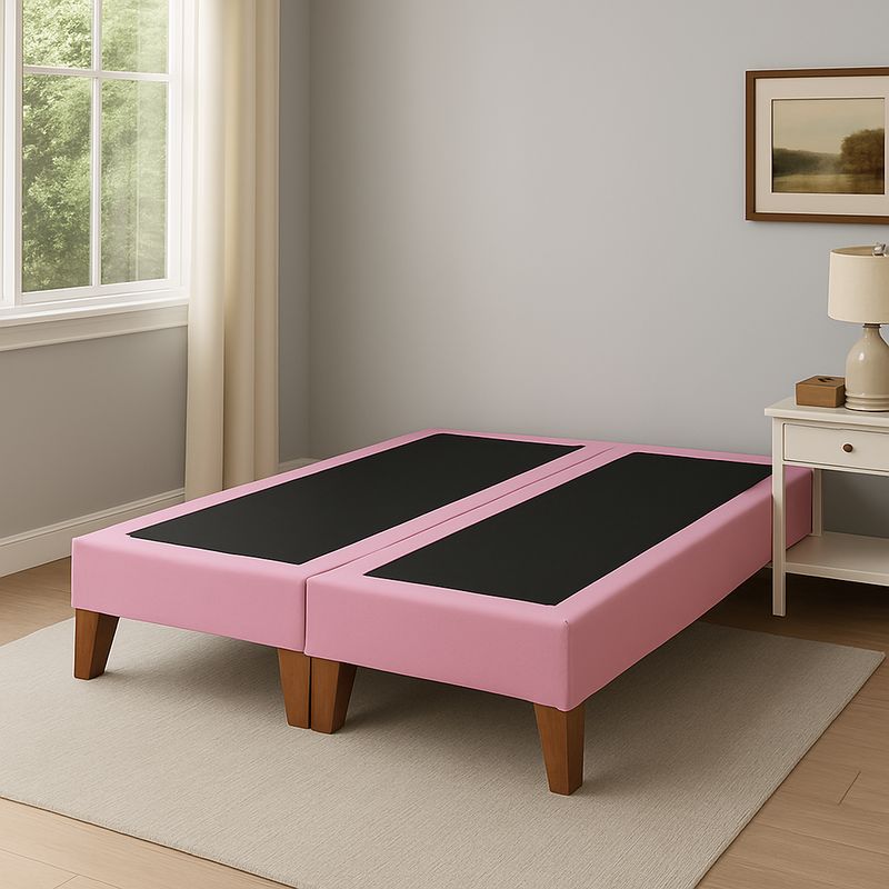 GENERICO - Base De Cama 2 Plazas Rosado