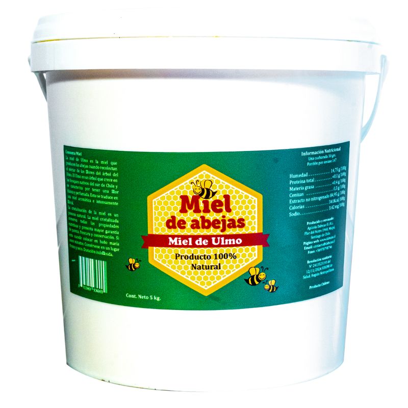 GENERICO - Miel de Ulmo Pura de Abejas Balde 5 Kg.