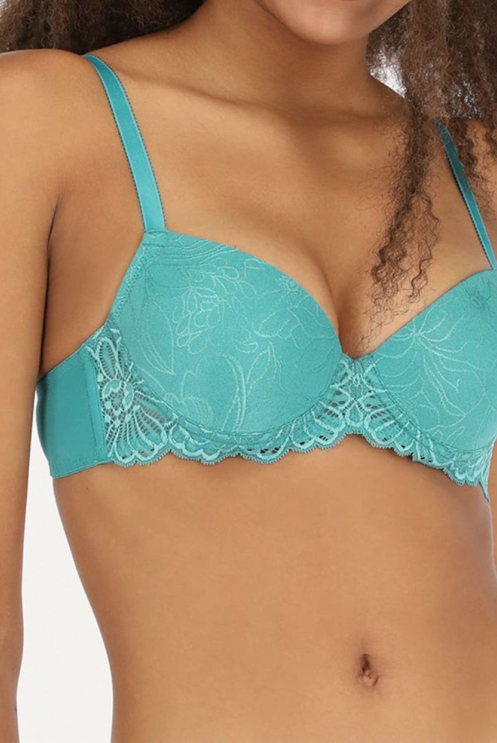 FLORES - Sostén Balconet Doble Push Up Mujer Flores