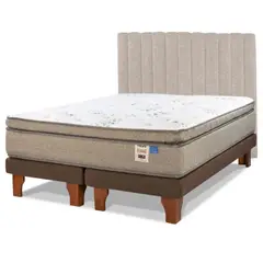 FLEX - Cama Europea Terra Cobre 2 Plazas + Respaldo