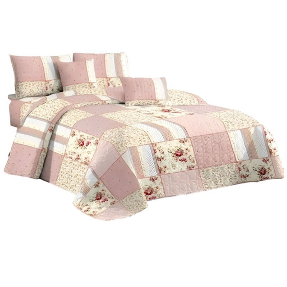 GENERICO - CUBRECAMA QUILT MAS SABANAS 2 PLAZA