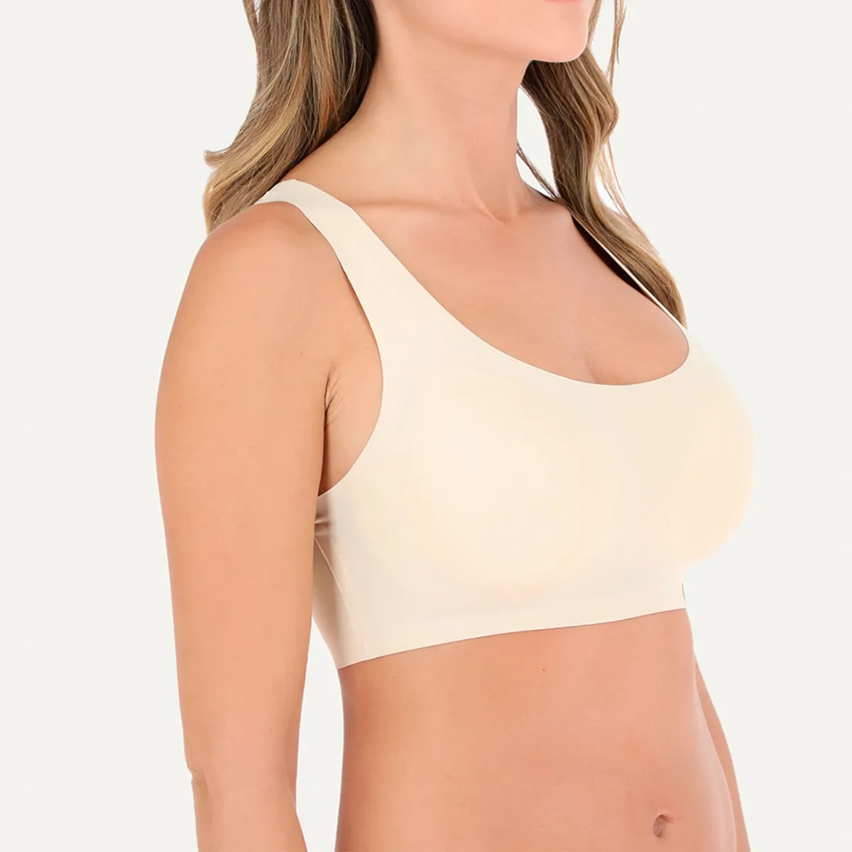 FLORES - Sostén Sin Demarcación Espalda Encaje Mujer Flores