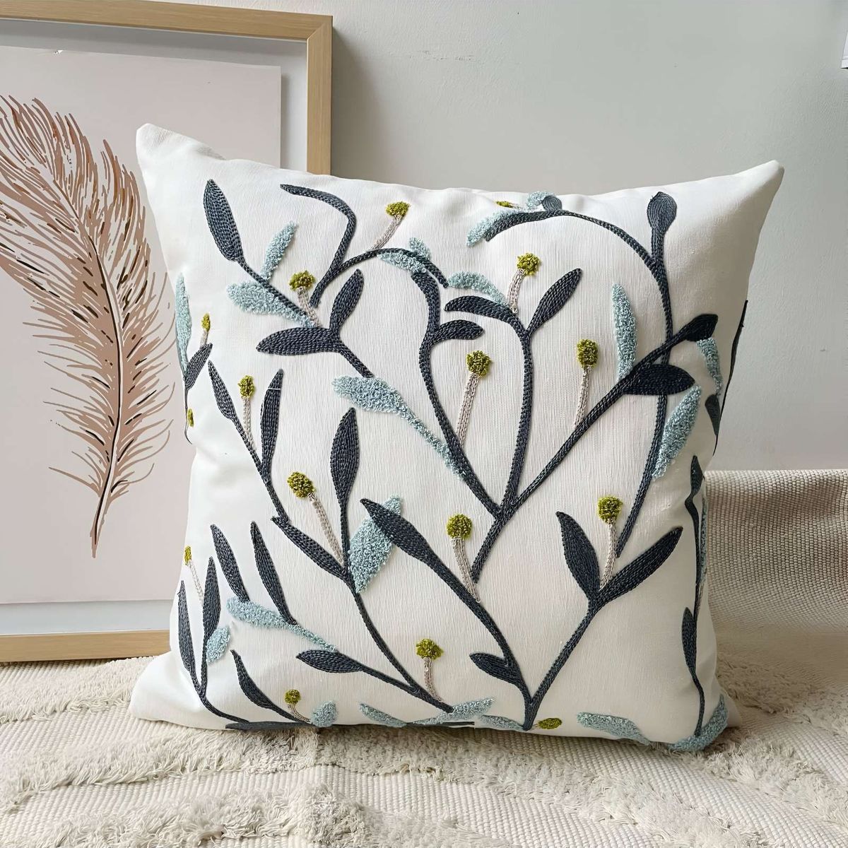 GENERICO - 4 FUNDAS BORDADAS 45x45 C58