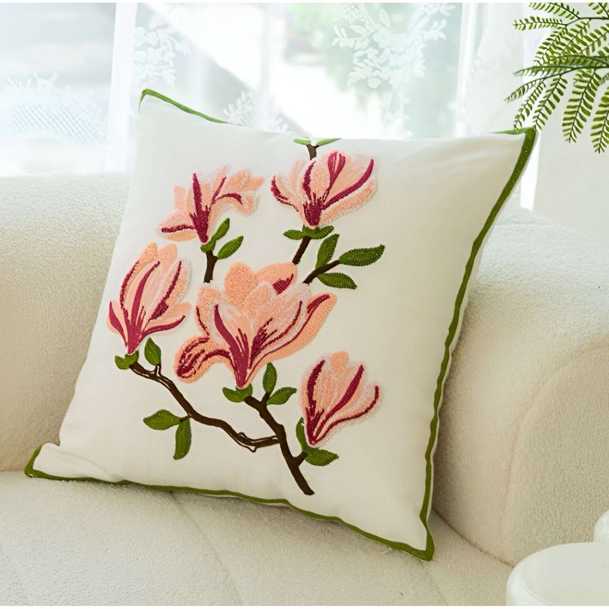 GENERICO - 6 FUNDAS BORDADAS 45x45 C37