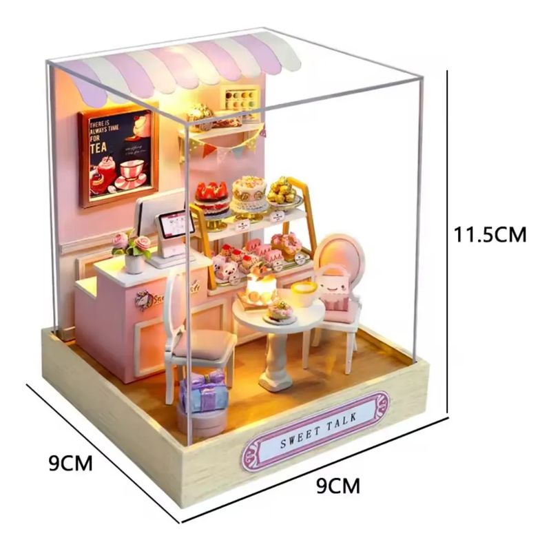 GENERICO - Casa Miniatura Quiosco Pastelería Kit Armable