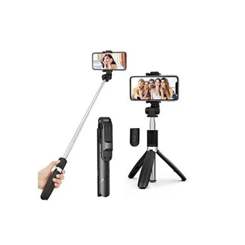 GENERICO - Monopod Black XT-02 Selfie Baston  Bluetooth