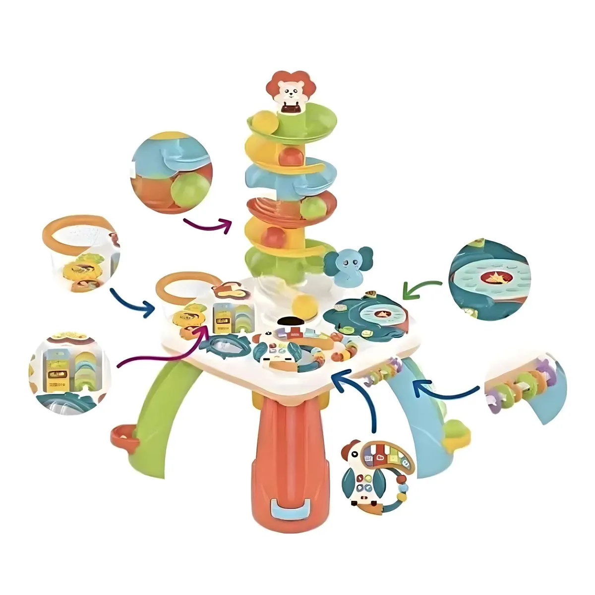 GENERICO - Mesa Didáctica Pelotitas Pista Multisensorial Juegos Bebés