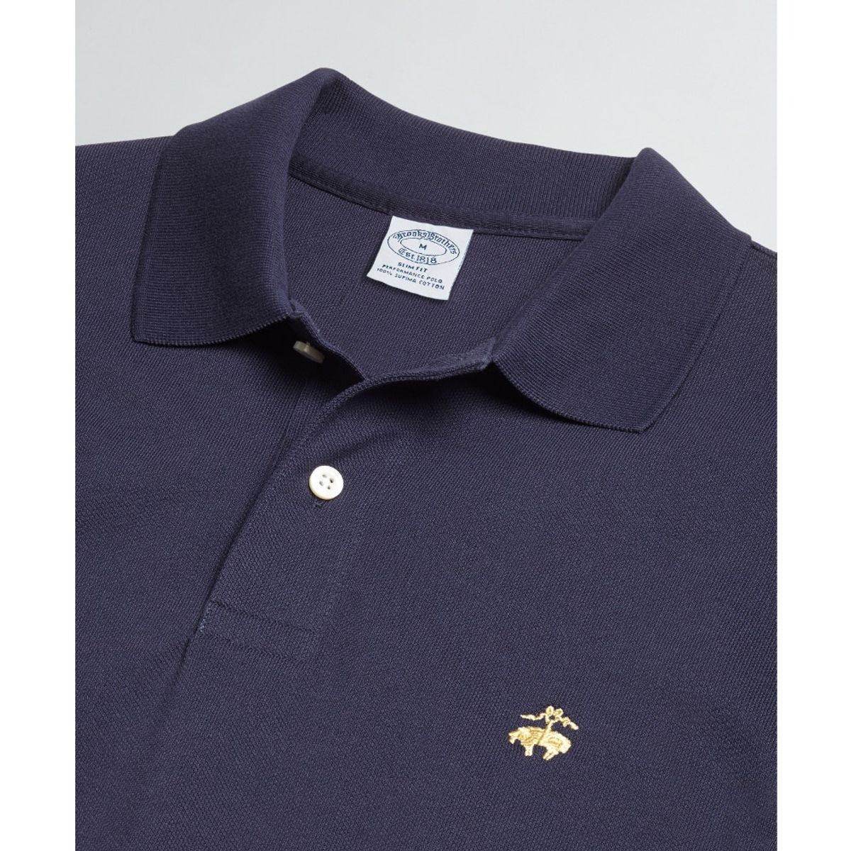 BROOKS BROTHERS - Polera Slim Fit Stretch Supima Performance Polo Shirt Azul