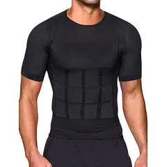 EDWINAYY - Poleras Compresion Hombre Faja Polera Reductora Hombre Manga