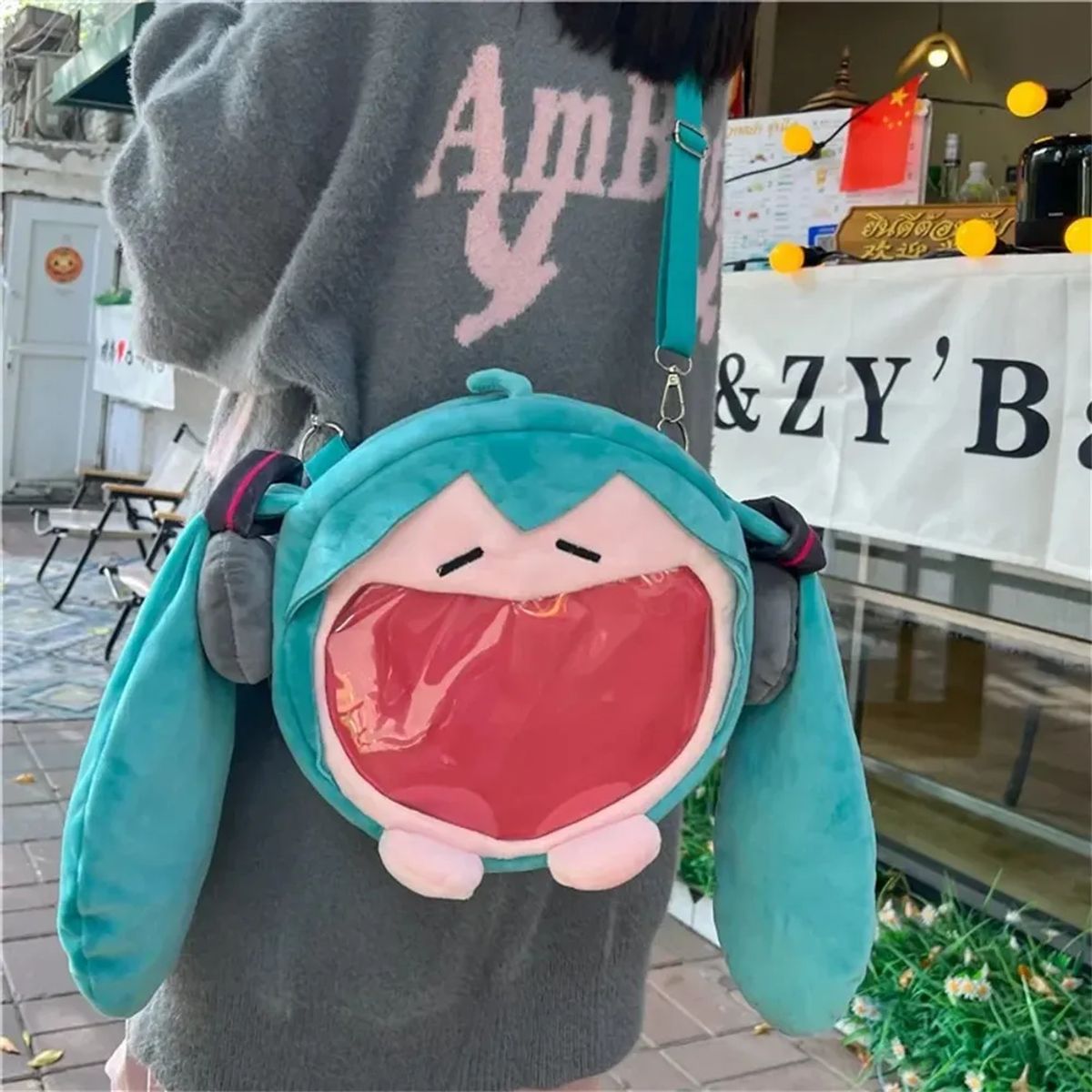 GENERICO - Mochila De Felpa Miku Bolso Cosplay Adolescente Adulto
