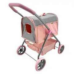 BESTOYS - Coche muñeca para mascotas metalico