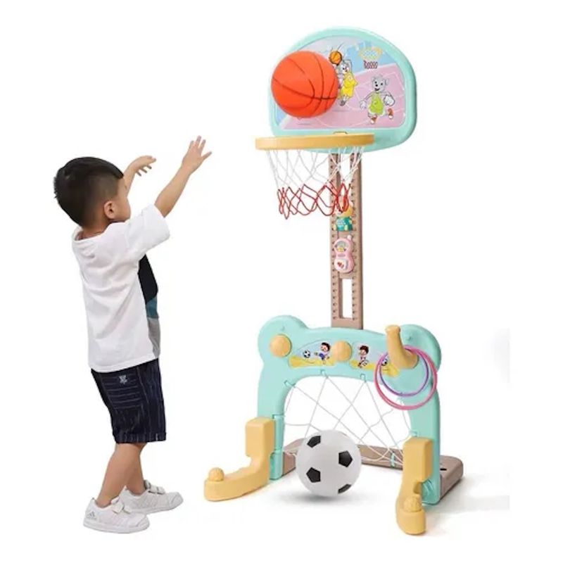 GENERICO - Juego 2 En 1 Basketball Y Futbol Infantil