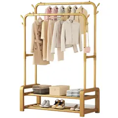 SIRENA - Perchero organizador de ropa con barra para colgar y estructura firme