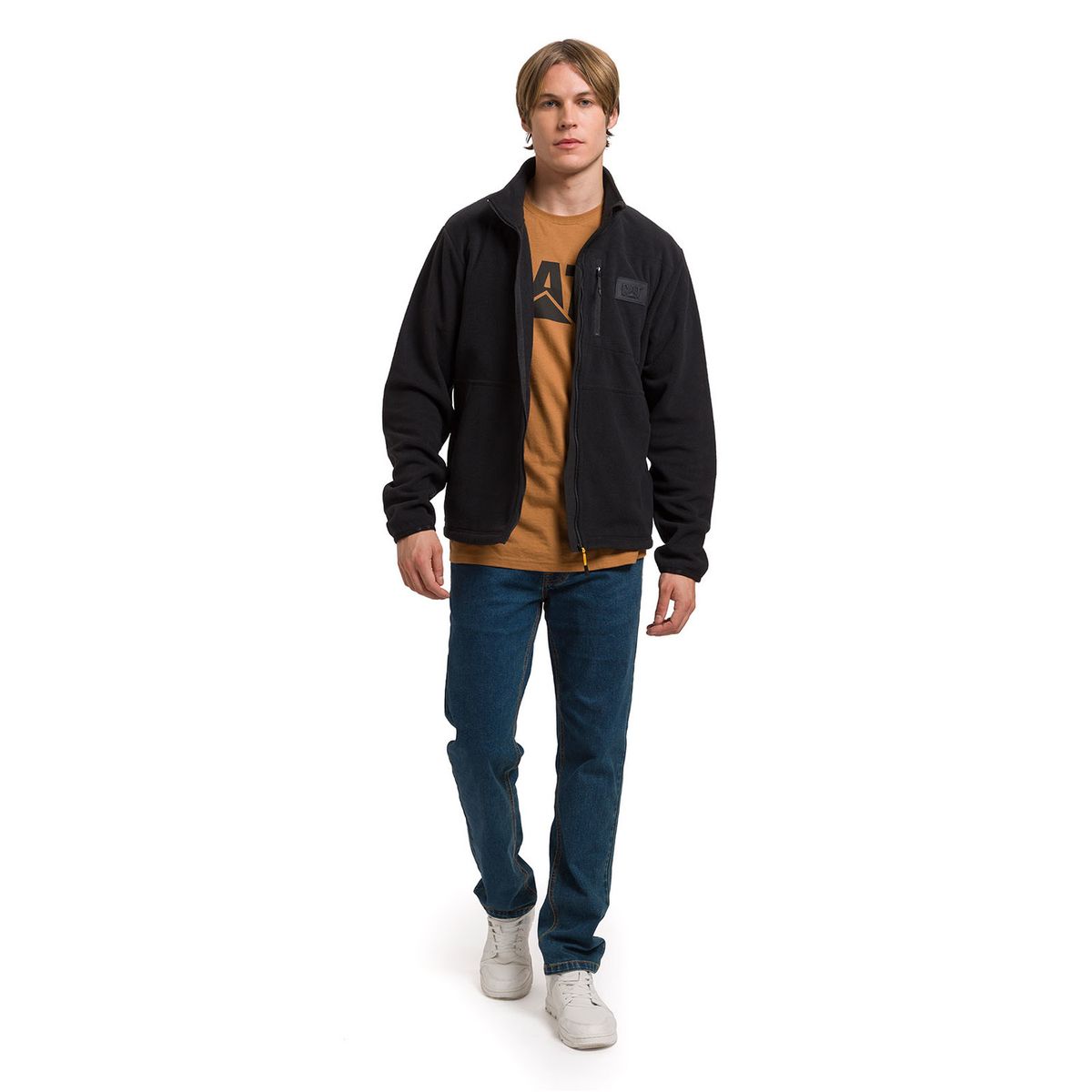 CAT - Polar Microfleece Full Zip Hombre Negro CAT