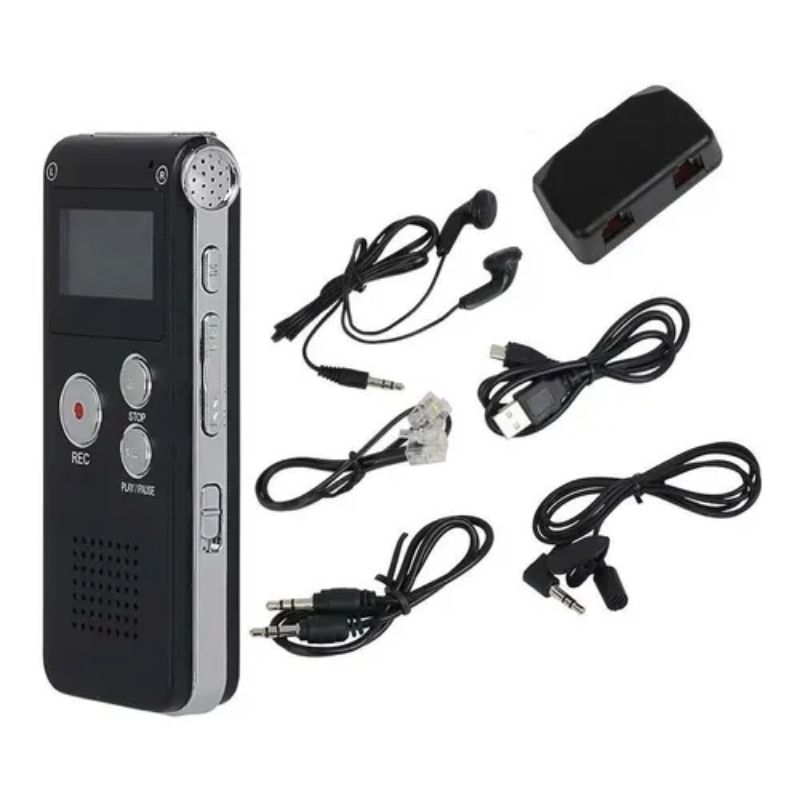 GENERICO - Grabador De Voz Digital Portátil Portátil 8gb Mp3 /  Negro-240029