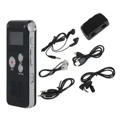 GENERICO - Grabador De Voz Digital Portátil Portátil 8gb Mp3 / Negro-240029