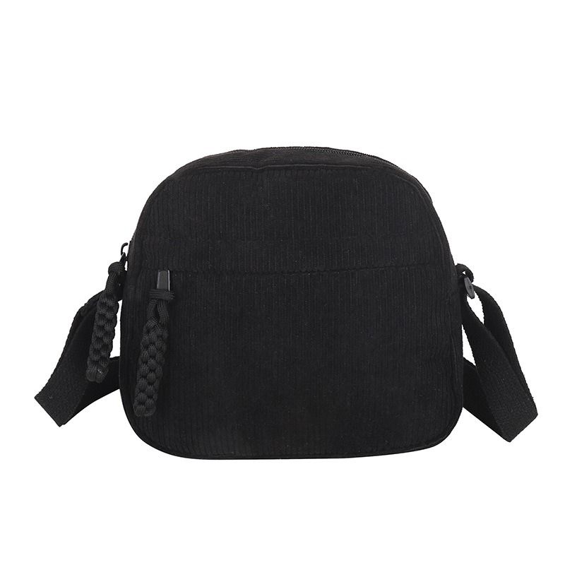 TNAKIEX - Elegante mochila de pana simple para mujeres-Negro