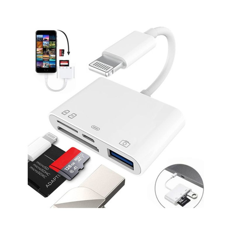 GENERICO - Adaptador Para iPad iPhone Tarjeta Sdtf Lector De Tarjetas