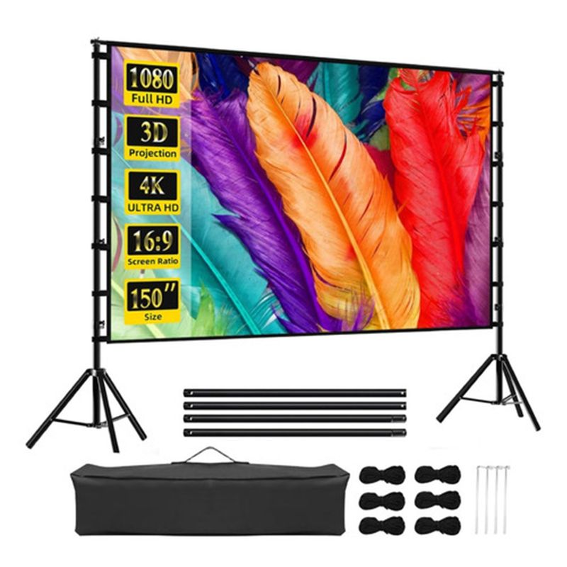 GENERICO - Pantalla Para Proyector 150 Pulgadas 16:9 Proyección Espesar