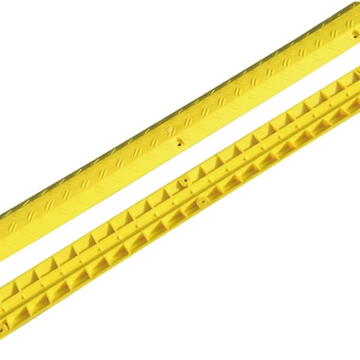 KUANGYE - 2pcs Protector De Cable Yellow Para Piso De 1 Canal