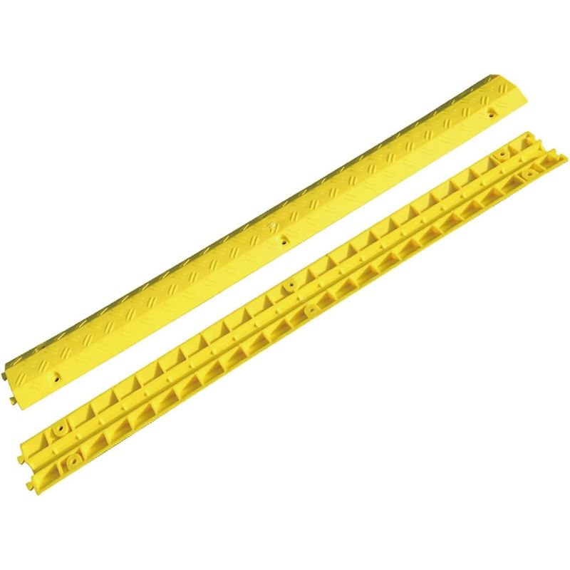 KUANGYE - 2pcs Protector De Cable Yellow Para Piso De 1 Canal