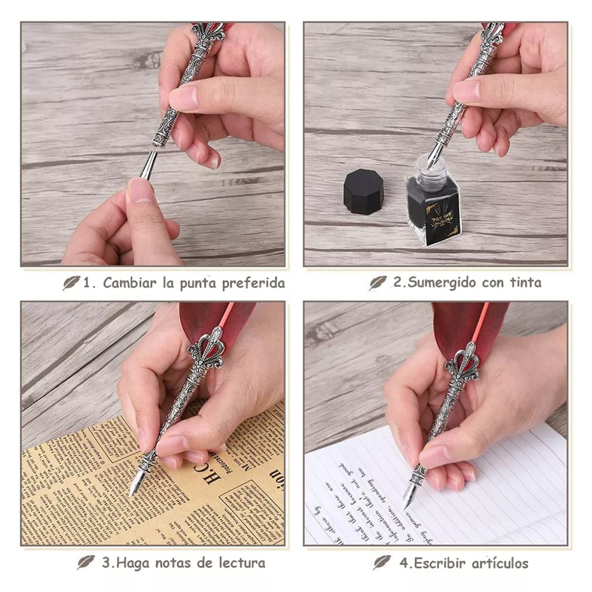 ATURE - Pluma Estilográfica Clásica Estilo Antiguo Escribir Vintage