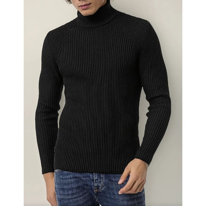 Sueter Unicolor Sweater De Hilo Para Hombre Crew Neck Chompas De