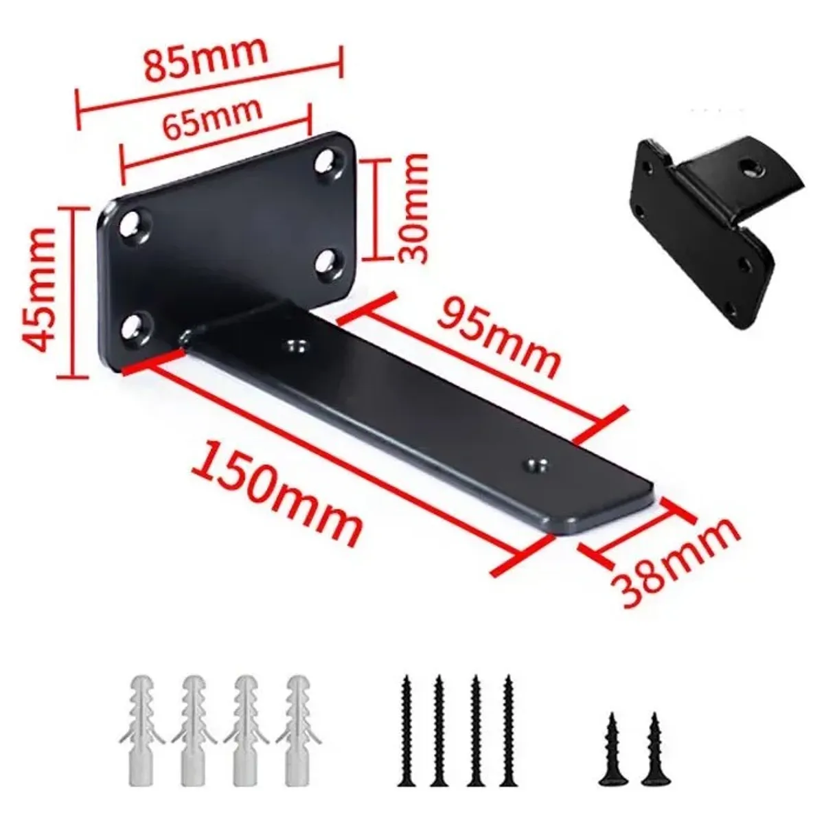 KUANGYE - 6pcs Soporte Repisa Flotantes Montaje Pared Baño Cocina15cm