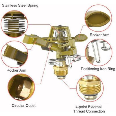 Imagen 2 del producto Aspersor De Riego Automático De Impacto Metálico Con Estaca