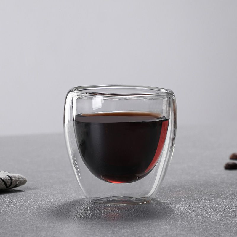 GENERICO - Taza De Té De Doble Capa De 80 Ml Taza De Café Transparente