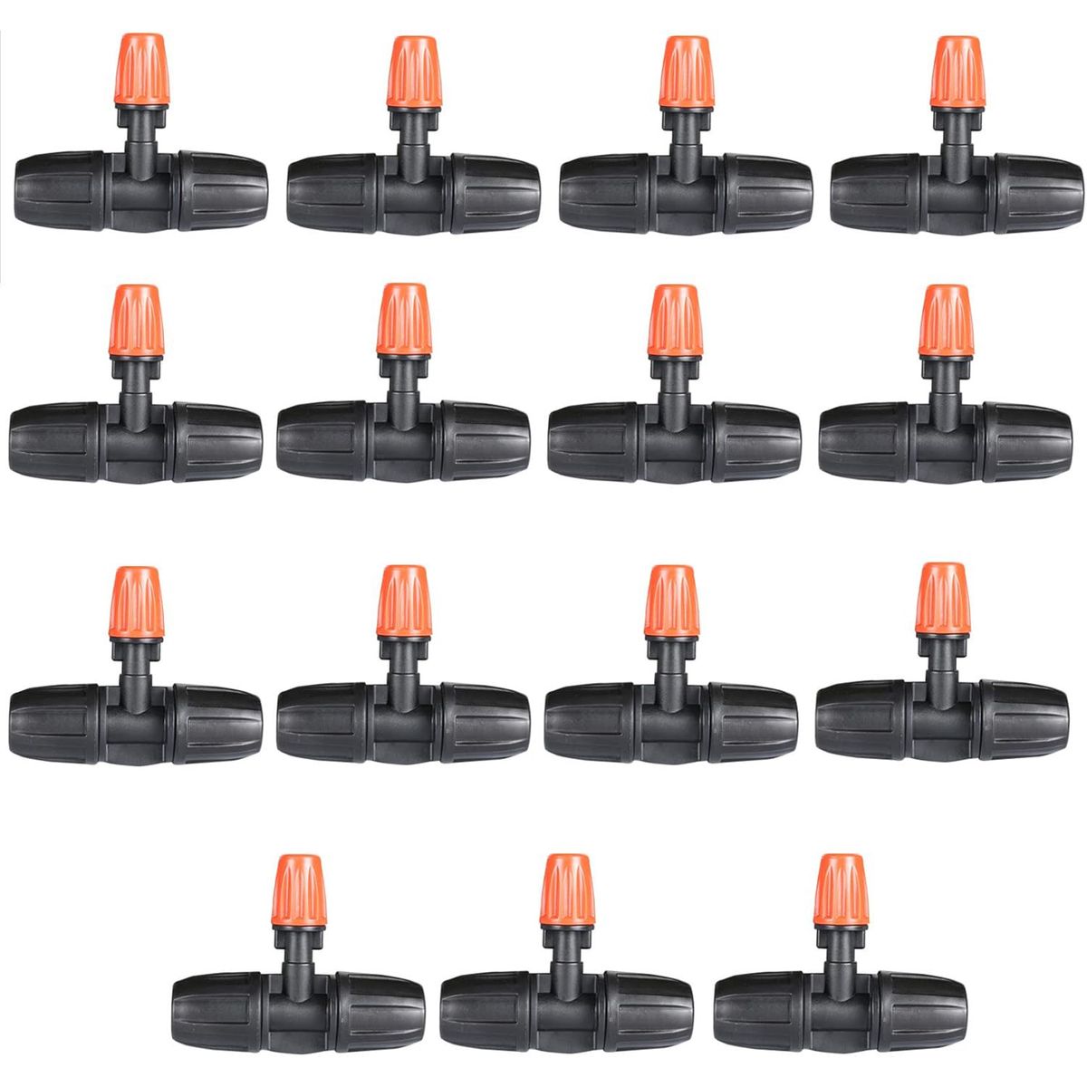 KUANGYE - 15 Boquillas De Nebulización De Riego Incluye T Conexión