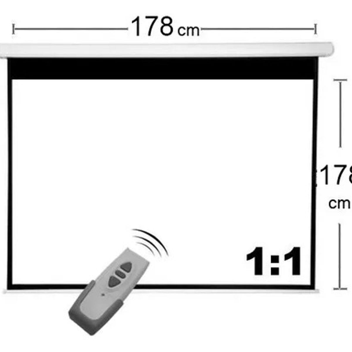 MALIK - Telon Mural Eléctrico 180x180cm  para Viewsonic PG603X