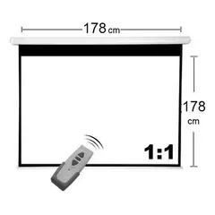 MALIK - Telon Mural Eléctrico 180x180cm para Viewsonic M2E 1000 LUM
